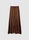 Brown pure viscose straight-leg trousers_0
