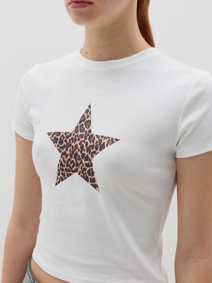 Printed cotton stretch T-shirt_2