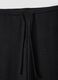 Black stretchy wide-leg trousers with crinkled texture_5