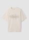Beige pure cotton T-shirt with front print_4