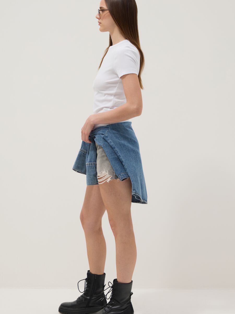 Grey pure cotton shorts_3