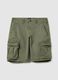 Bermuda cargo shorts in cotton and Lyocell_1