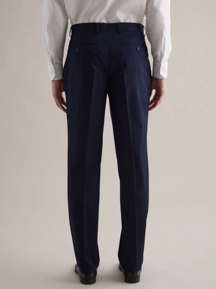 Classic Blue Regular Fit Trousers_2