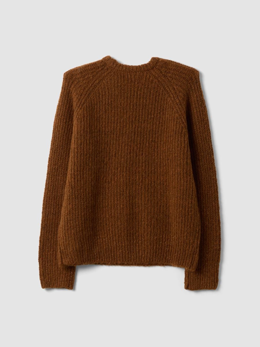 Brown regular-fit ribbed stretch-wool jumper_6