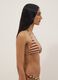 Multicoloured striped triangle bikini top in stretch fabric_3