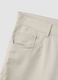 Beige stretch-cotton five-pocket Bermuda shorts_5