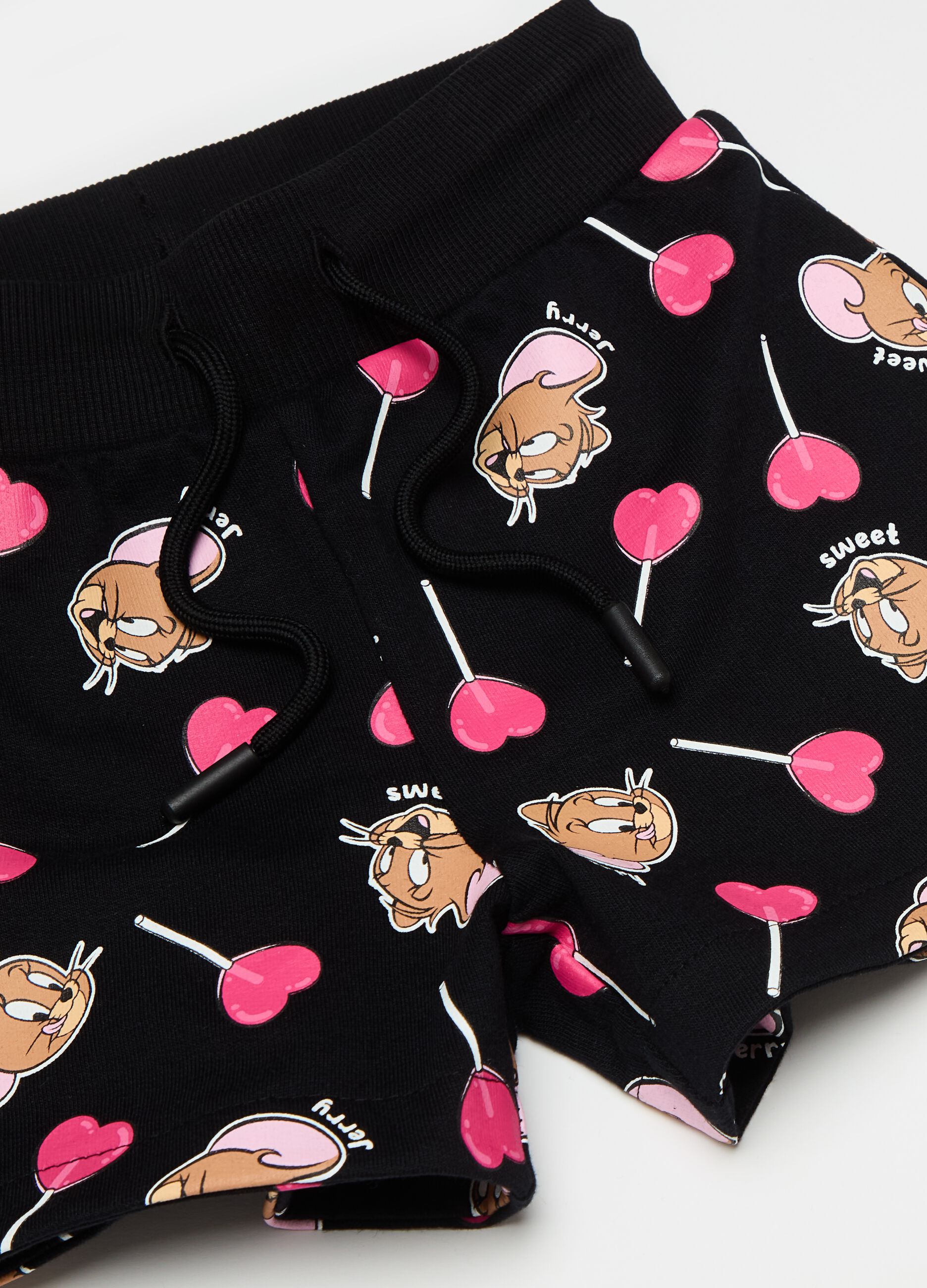 Cotton shorts with Tom & Jerry print