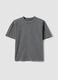 Grey pure cotton short-sleeve boys&rsquo; T-shirt, oversized fit_0