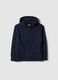 Kids' blue cotton hoodie with regular fit zip_0