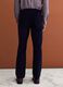 Pantaloni blu notte in cotone elasticizzato a coste regular fit_2