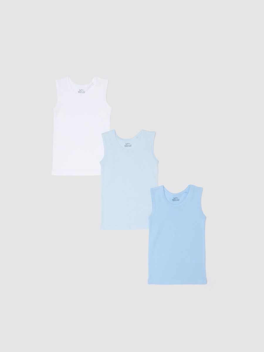 Pack of multicolour pure cotton vests for newborns - regular fit_0