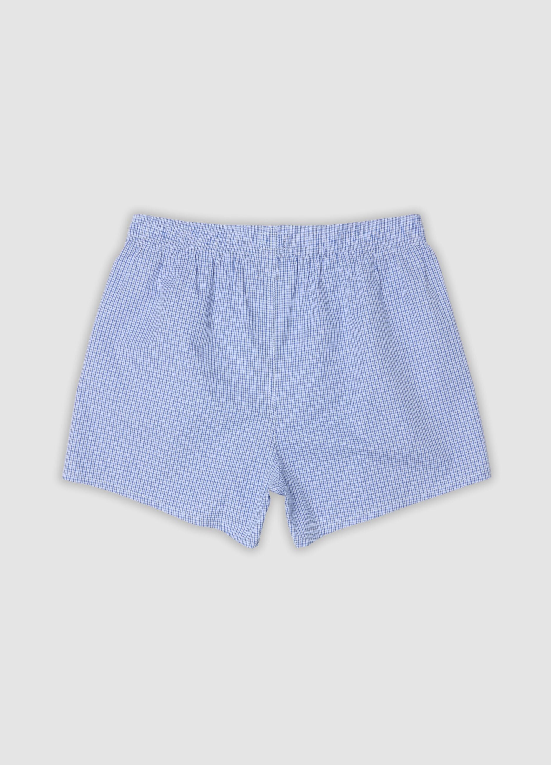 Pack de 2 boxers azul e azul-claro em puro algod&atilde;o org&acirc;nico