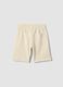Regular fit beige pure cotton shorts for boys_1