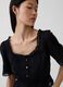 Blusa em algod&atilde;o puro com renda_1