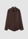 Brown viscose-blend shacket, regular fit_0