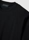 Schwarzes Herren-T-Shirt mit Rundhals aus reiner Baumwolle, Relaxed Fit_5