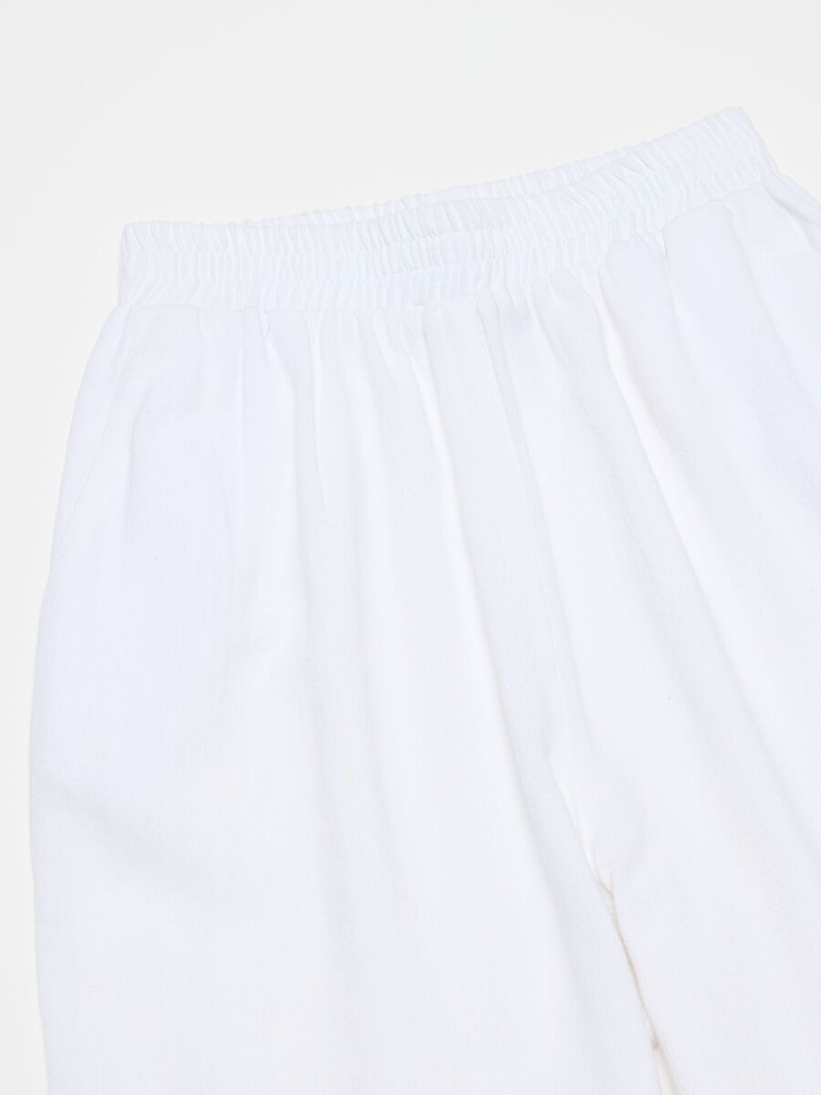 Wide-Leg Linen Cargo Trousers White_6