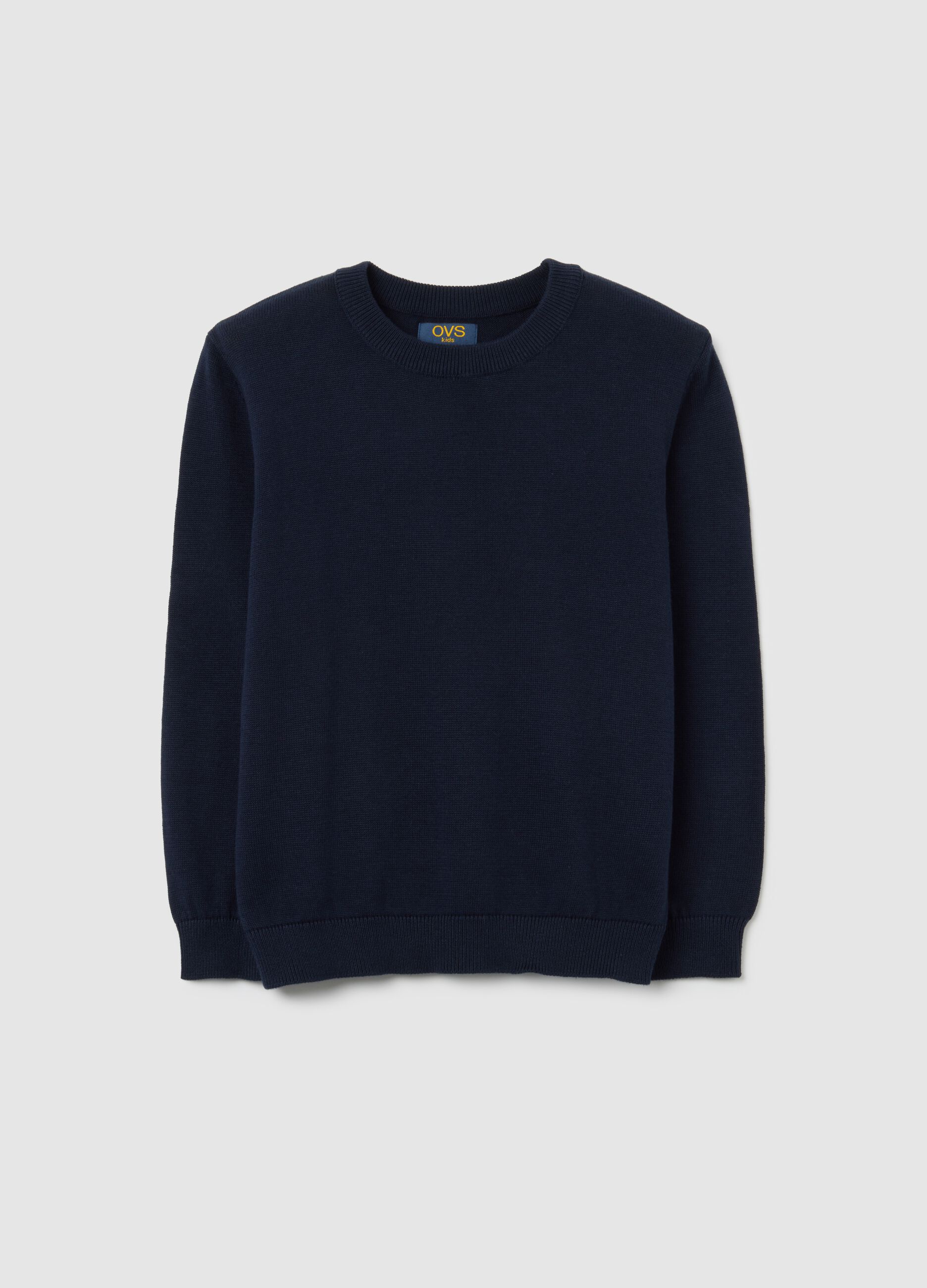 Children's blue sweater in pure cotton oversized fit