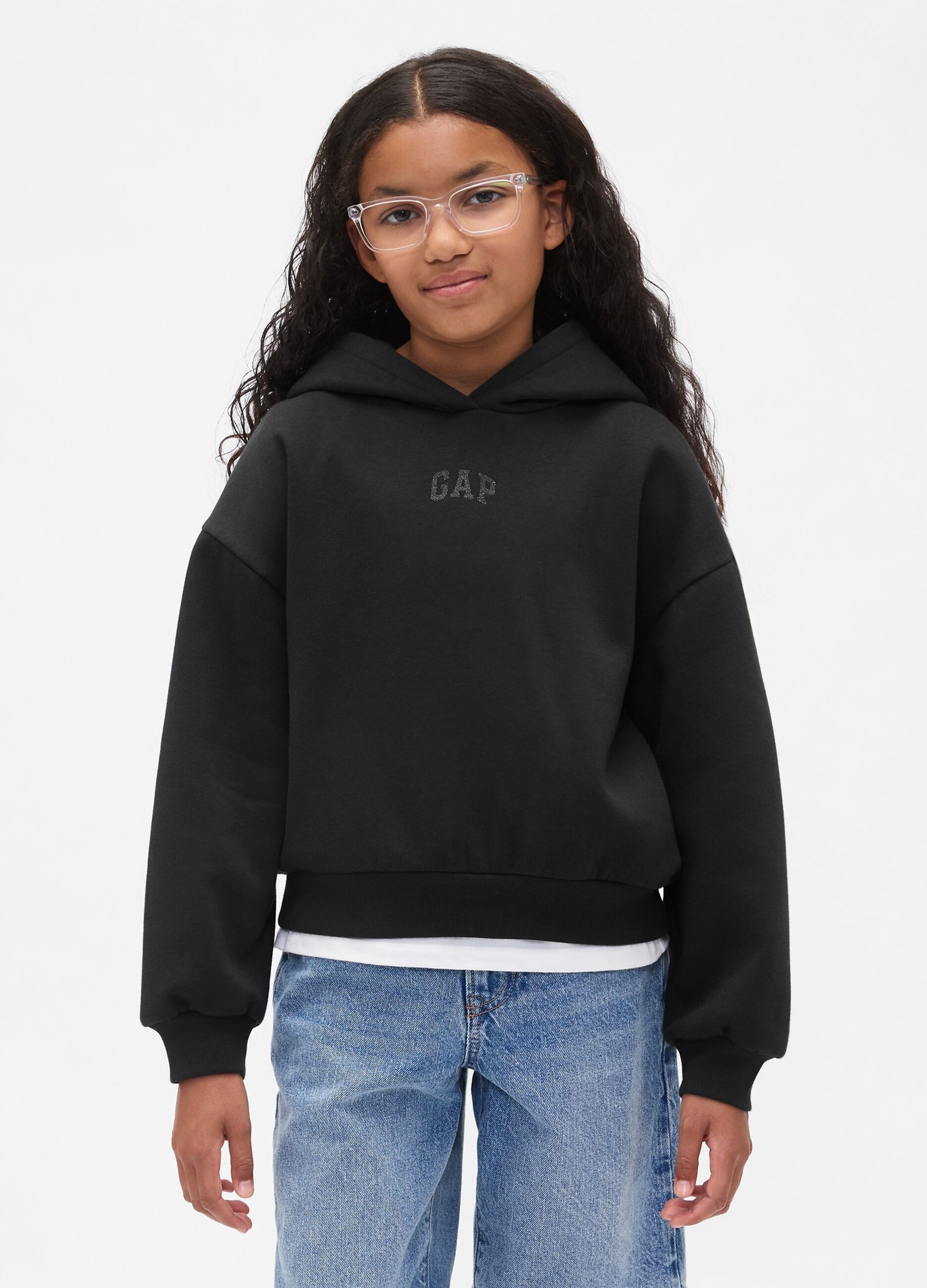 Camisola preta com capuz
