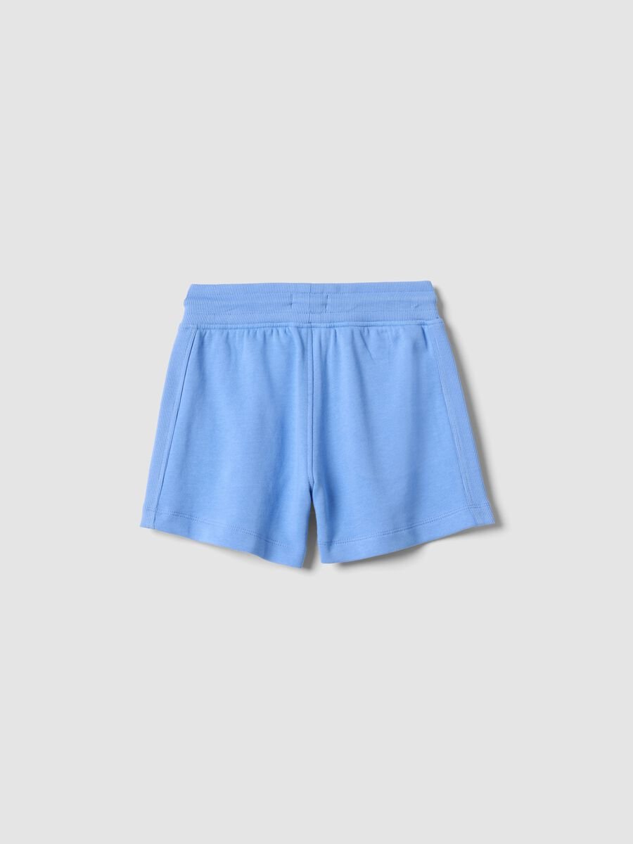 Girls&rsquo; light blue pure cotton shorts, regular fit_1