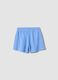 Girls&rsquo; light blue pure cotton shorts, regular fit_1