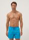 Blue swim shorts with elasticated waist and drawstring_0