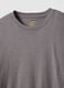 T-shirt cinza de algod&atilde;o puro regular fit_5