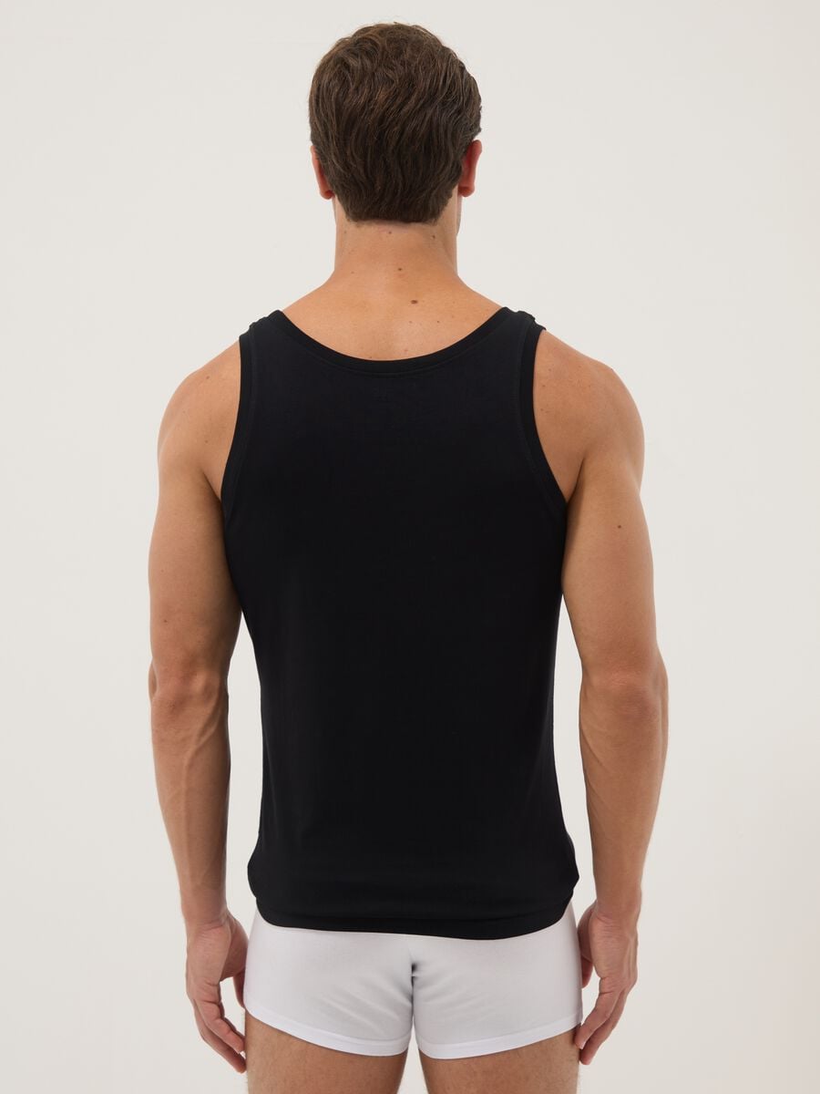 Black Supima cotton vest top, regular fit_2