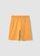 Orange organic cotton shorts with elasticated waistband_1