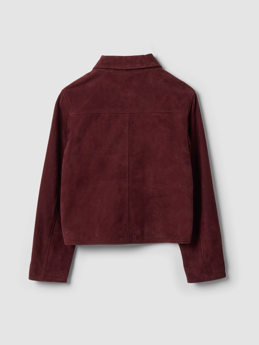 Red genuine leather jacket, regular fit_6