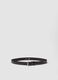 Brown genuine leather belt with metal buckle_0