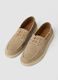 Beige Genuine Leather Boat Shoes_1