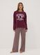 Purple pure cotton Peanuts print pyjama top_1