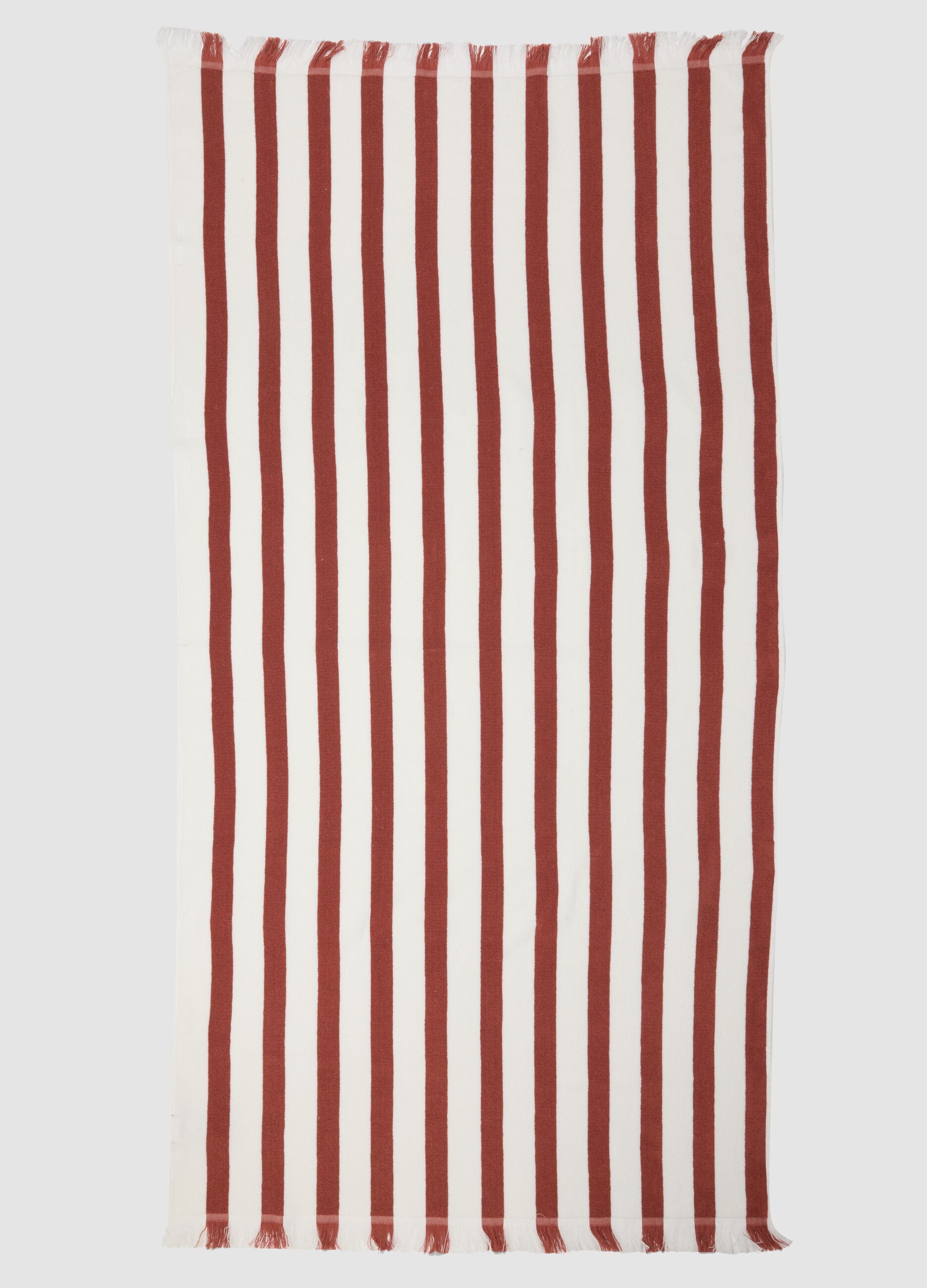 Telo mare multicolor in puro cotone a righe