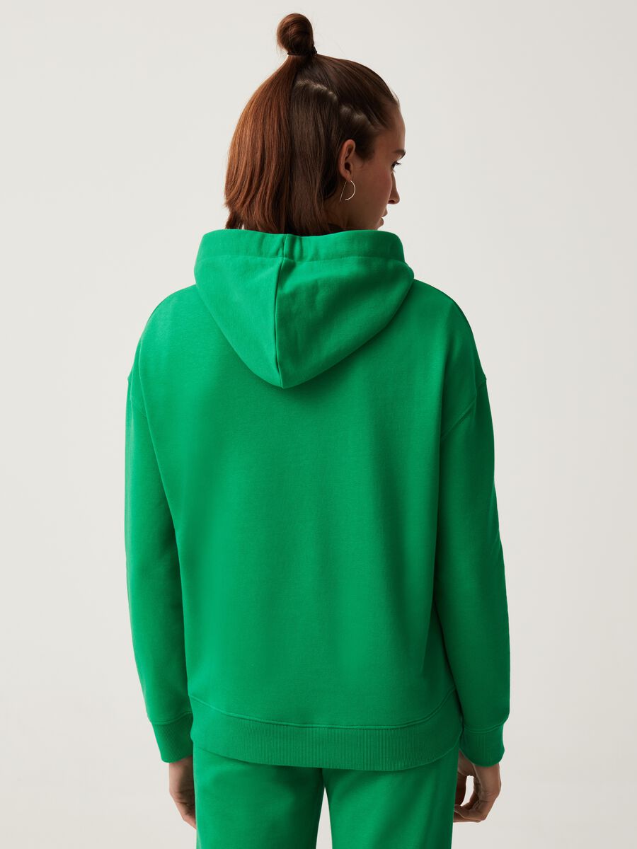 Fitness solid colour sweatshirt with hood_2