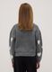 Maglia grigia melange in tessuto elasticizzato girocollo con cuori_2