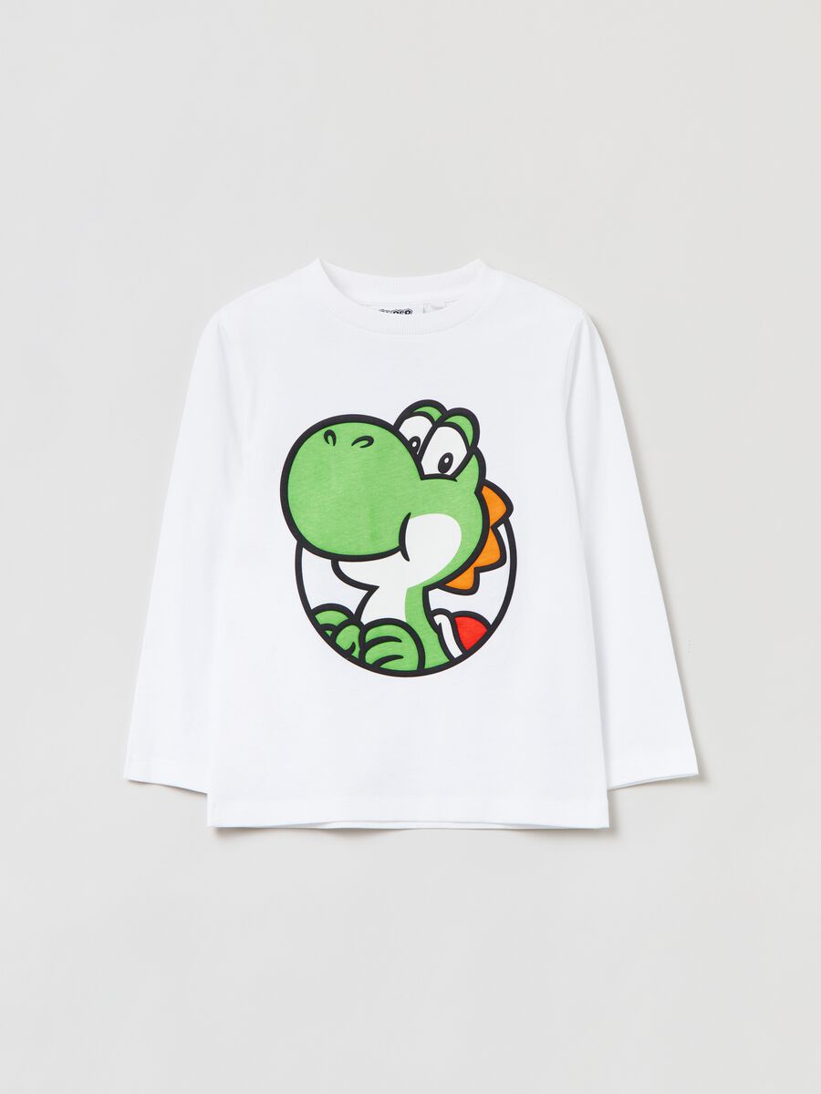 T-shirt with long sleeves and Super Mario print_0