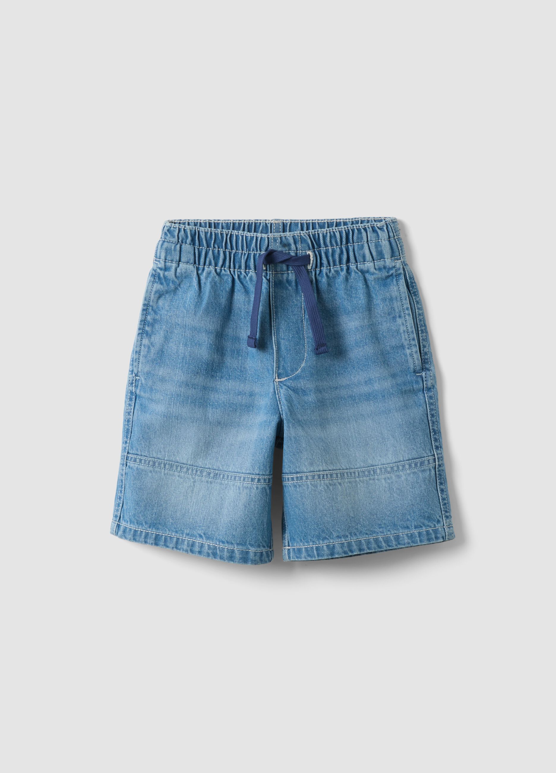 Pure cotton denim shorts, baggy fit