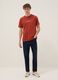Rotes T-Shirt mit Schriftzug aus reiner Baumwolle, Regular Fit_1