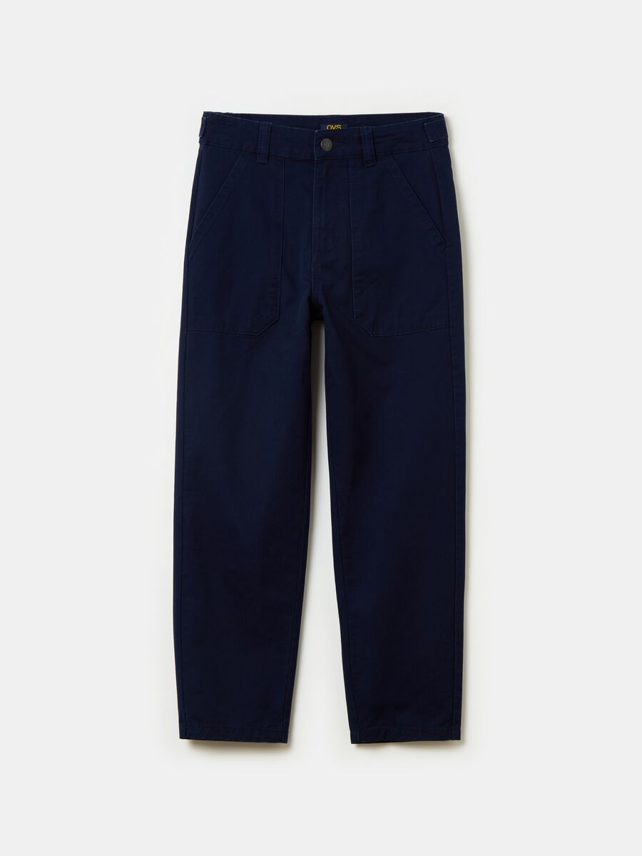 Straight-fit trousers in cotton_0