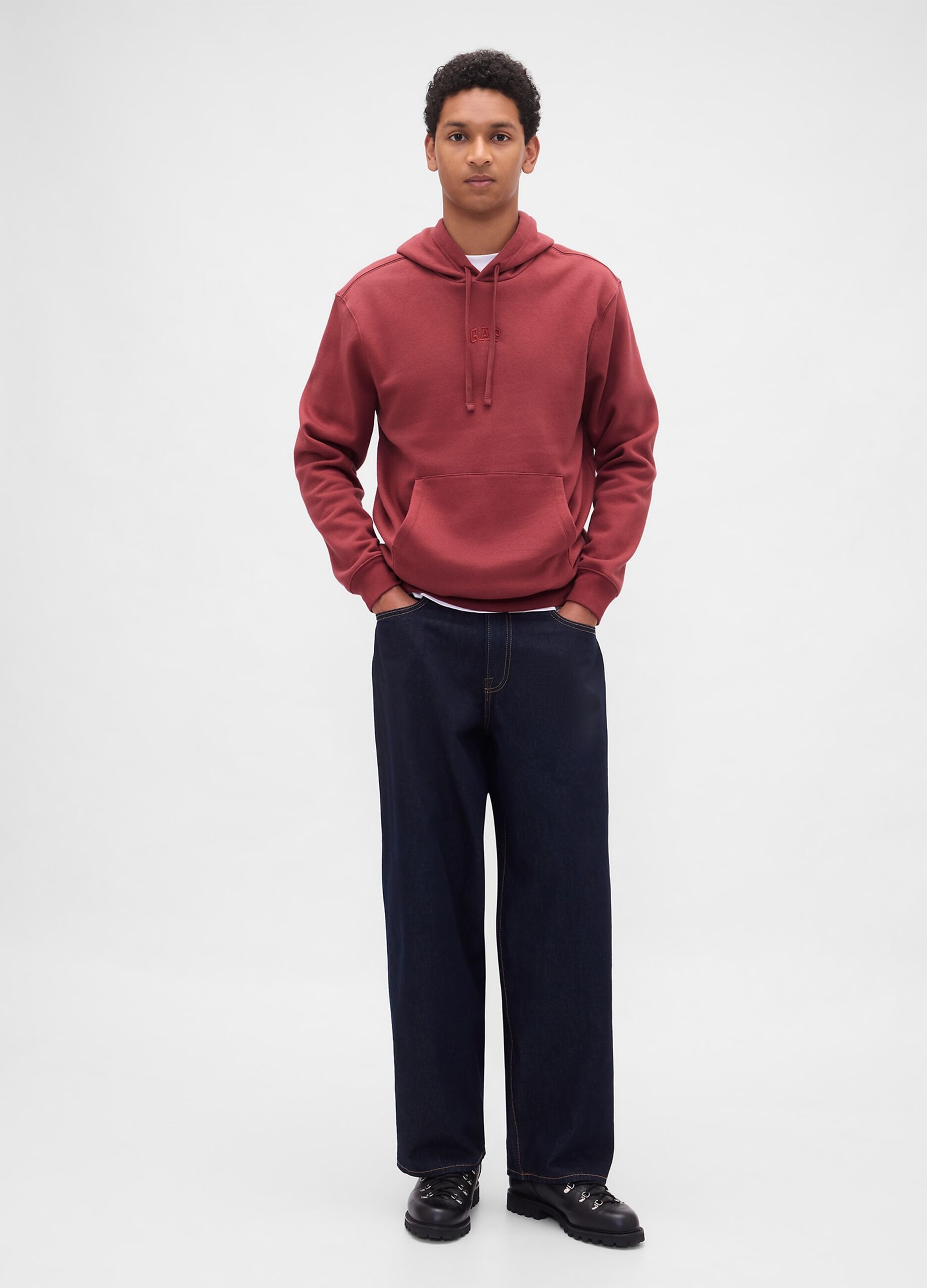 Roter Kapuzenpullover