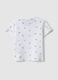 White pure cotton t-shirt for boys regular fit with designs_1