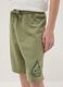 Green pure cotton shorts for boys regular fit_2