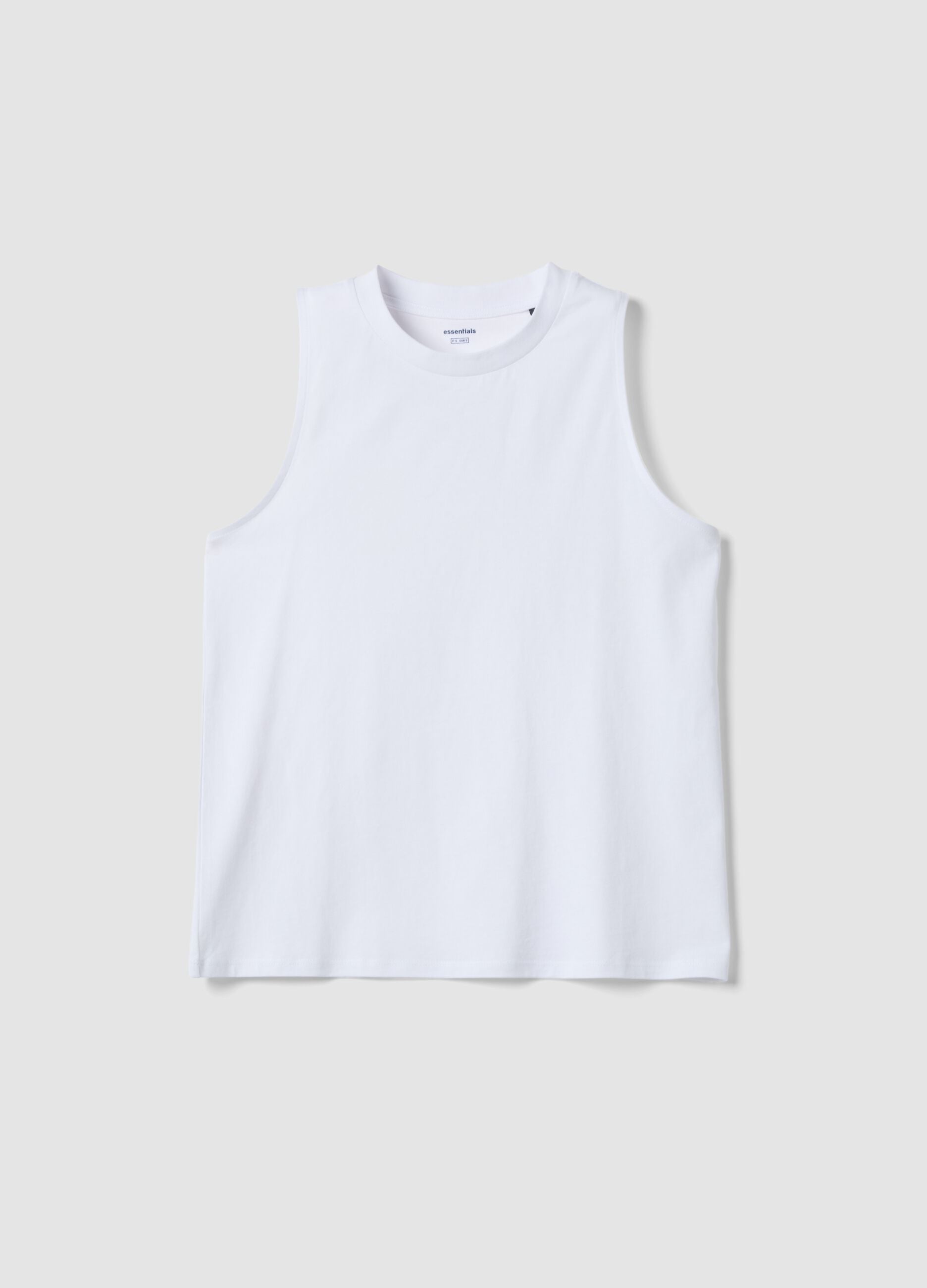 Wei&szlig;es Tanktop aus reiner Baumwolle