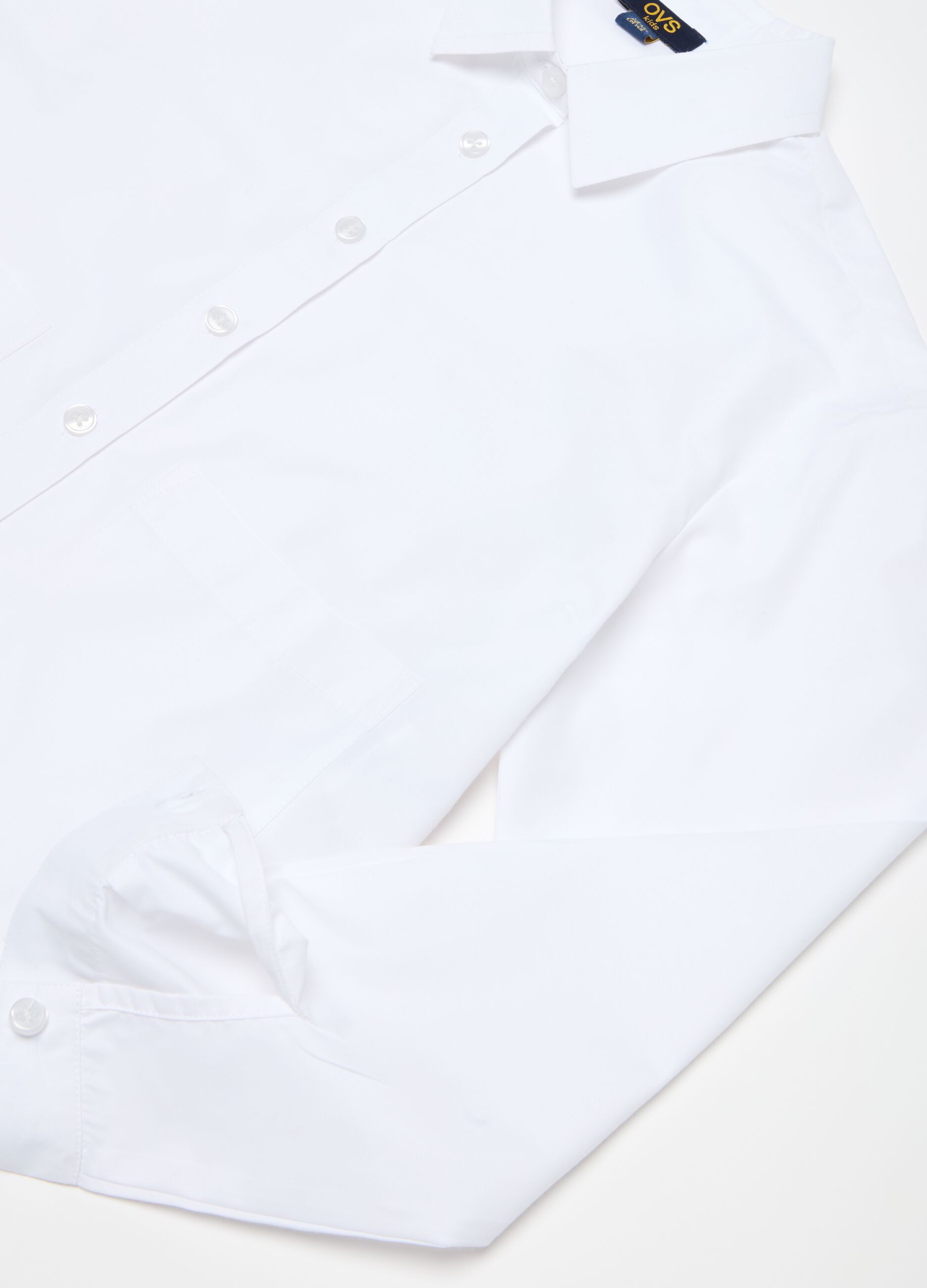 Cropped shirt with pockets