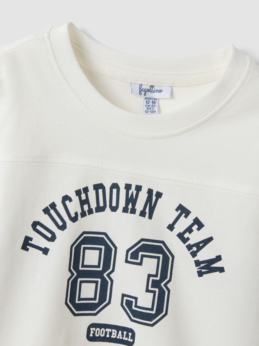 White organic cotton crew-neck T-shirt for baby boy_3