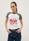 T-shirt multicolorida de puro algod&atilde;o com ajuste regular e estampado Rolling Stones_0
