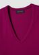 Purple pure cotton V-neck T-shirt regular fit_1