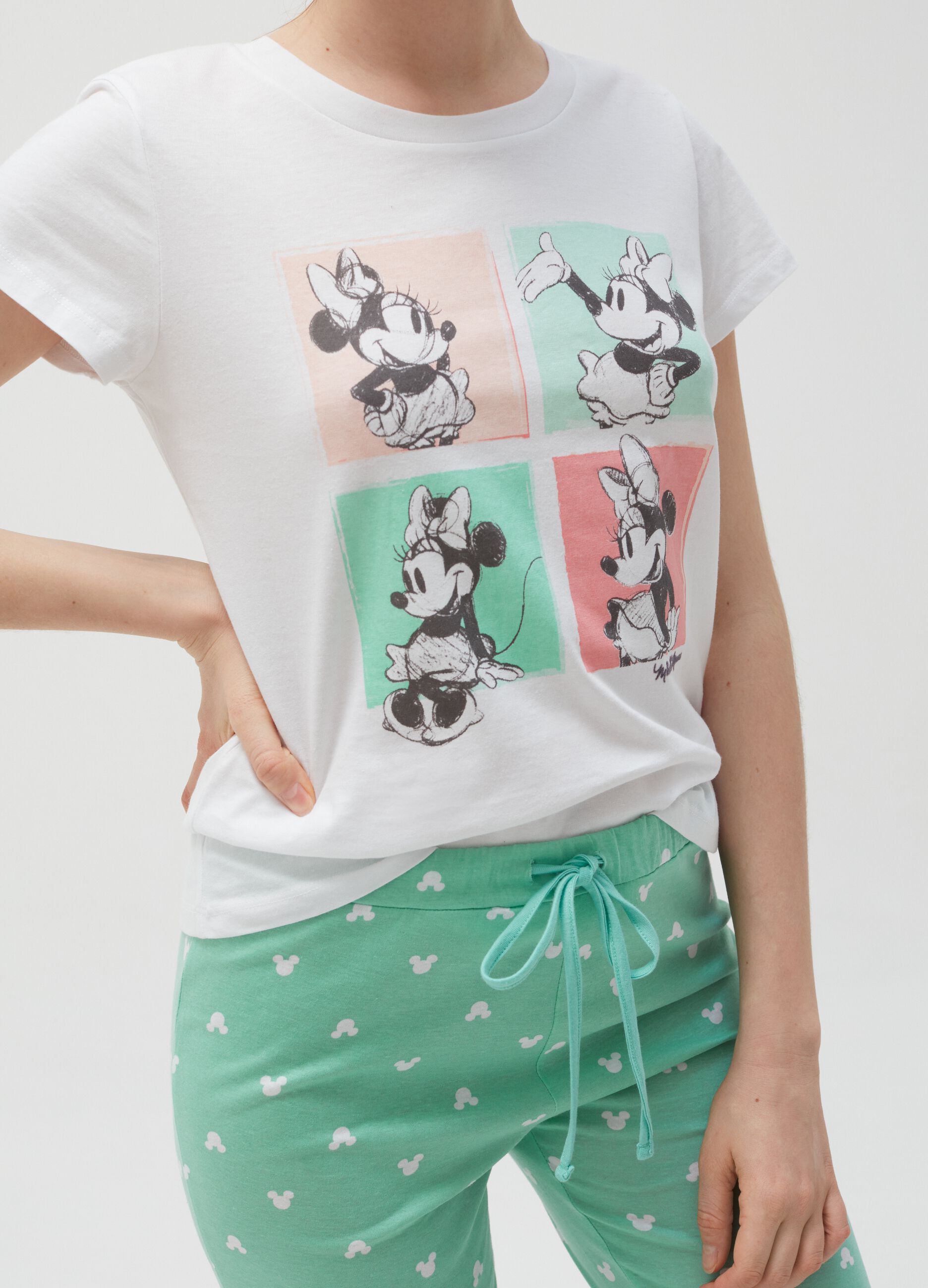 Pijama corto de algodón Disney Minnie