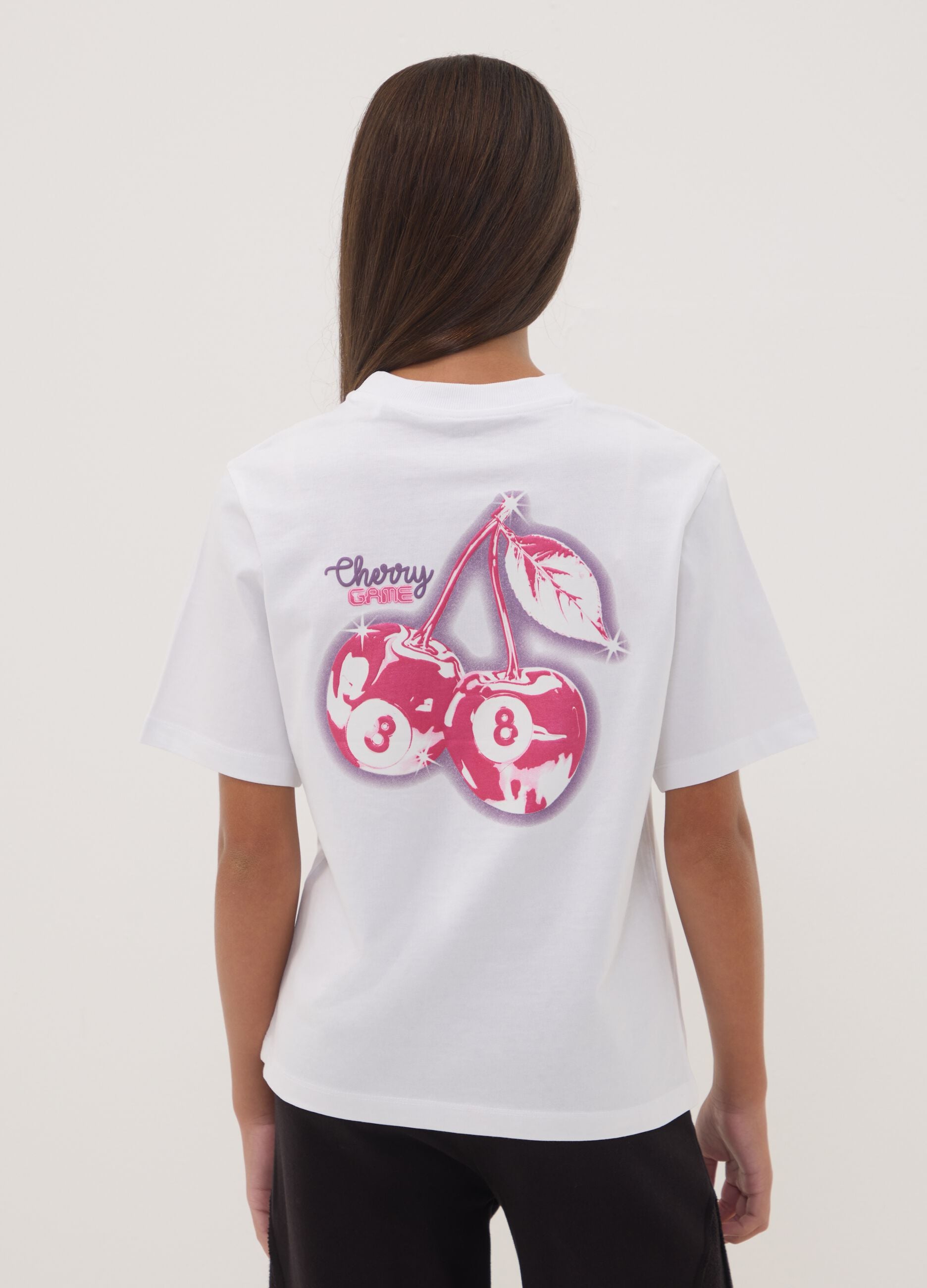 &Lambda;&epsilon;&upsilon;&kappa;ό T-shirt &alpha;&pi;ό 100% &beta;&alpha;&mu;&beta;ά&kappa;&iota; &mu;&epsilon; &rho;&iota;&mu;&pi; &lambda;&alpha;&iota;&mu;ό&kappa;&omicron;&psi;&eta; &kappa;&alpha;&iota; &sigma;&tau;ά&mu;&pi;&alpha; &kappa;&epsilon;&rho;ά&sigma;&iota;&alpha;